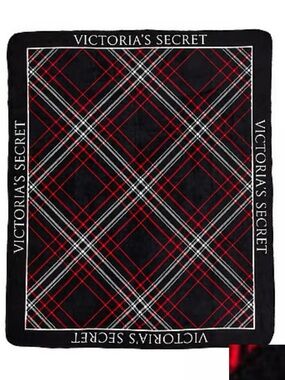 Victoria’s Secret Sherpa fleece blanket in plaid